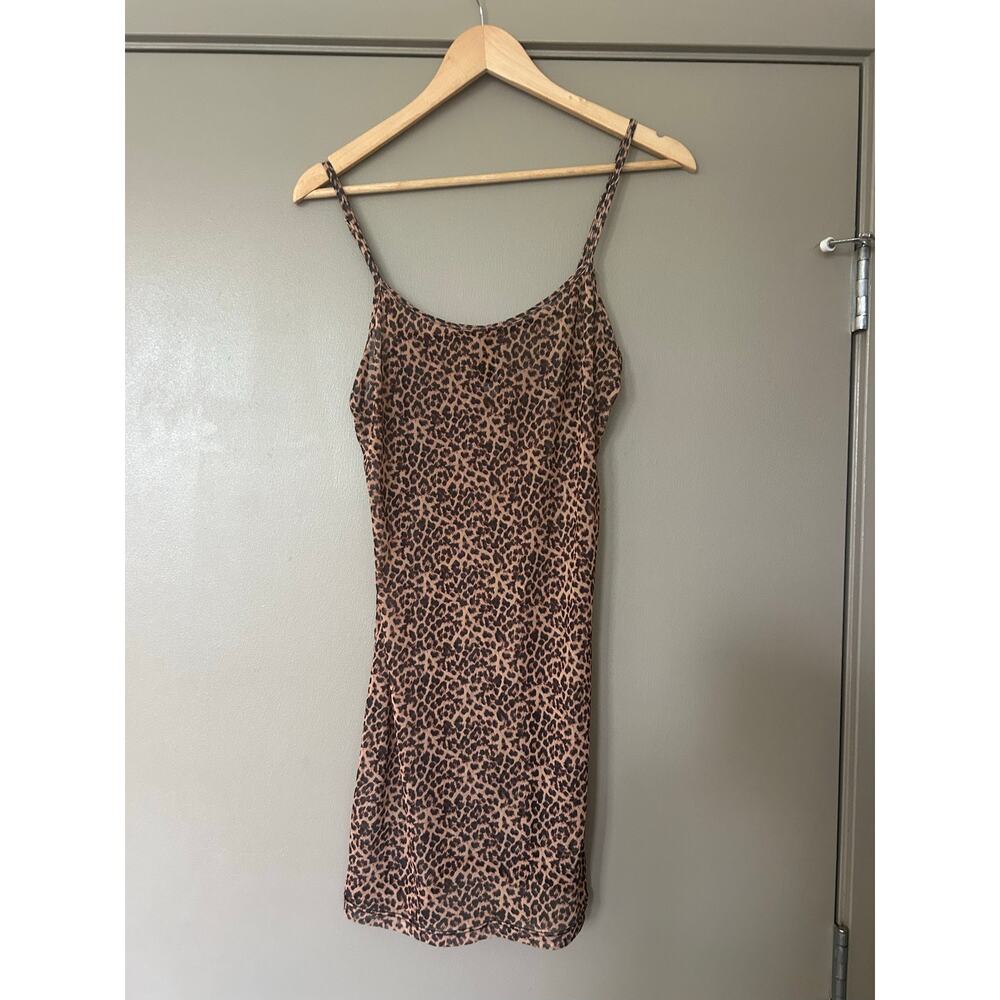 Y2k French girl sexy Mini SlipDress sheer Leopard Animal Print Bengal lingerie